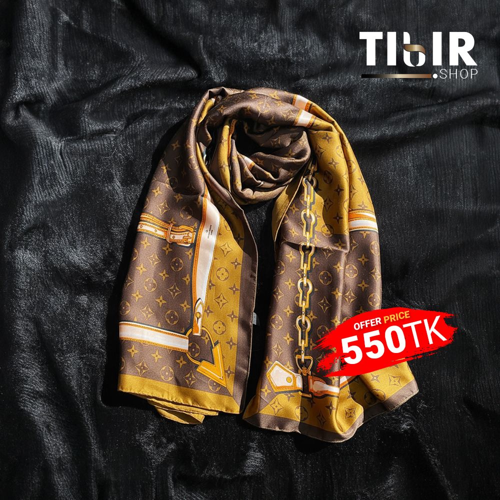 Brown silk scarf 🧣_img_1