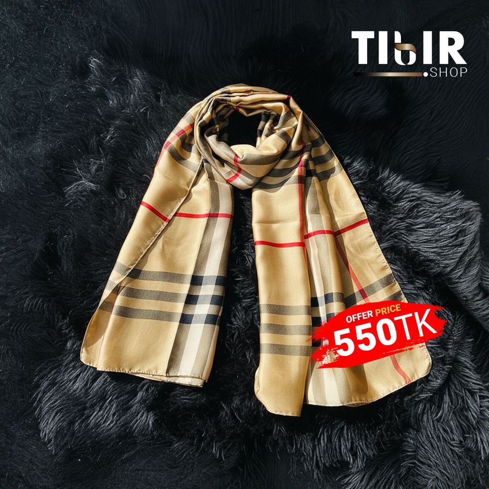 Burber*y print silk scarf 🧣_img_1