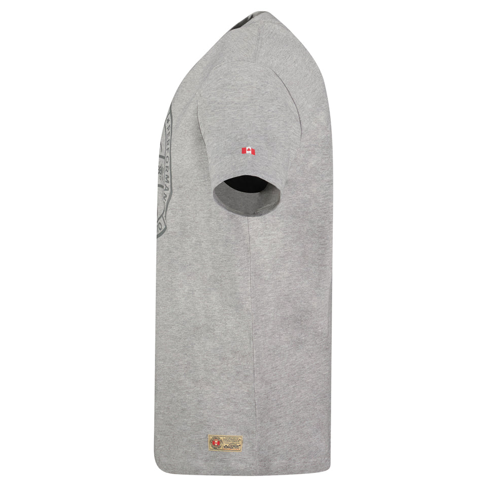 T-Shirt Col Rond avec Impressions et Drapeau GRIS CLAIR_img_2
