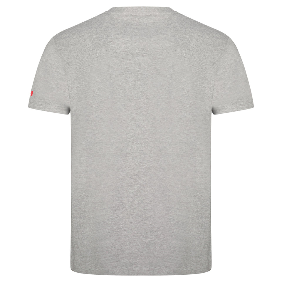 T-Shirt Col Rond avec Impressions et Drapeau GRIS CLAIR_img_3