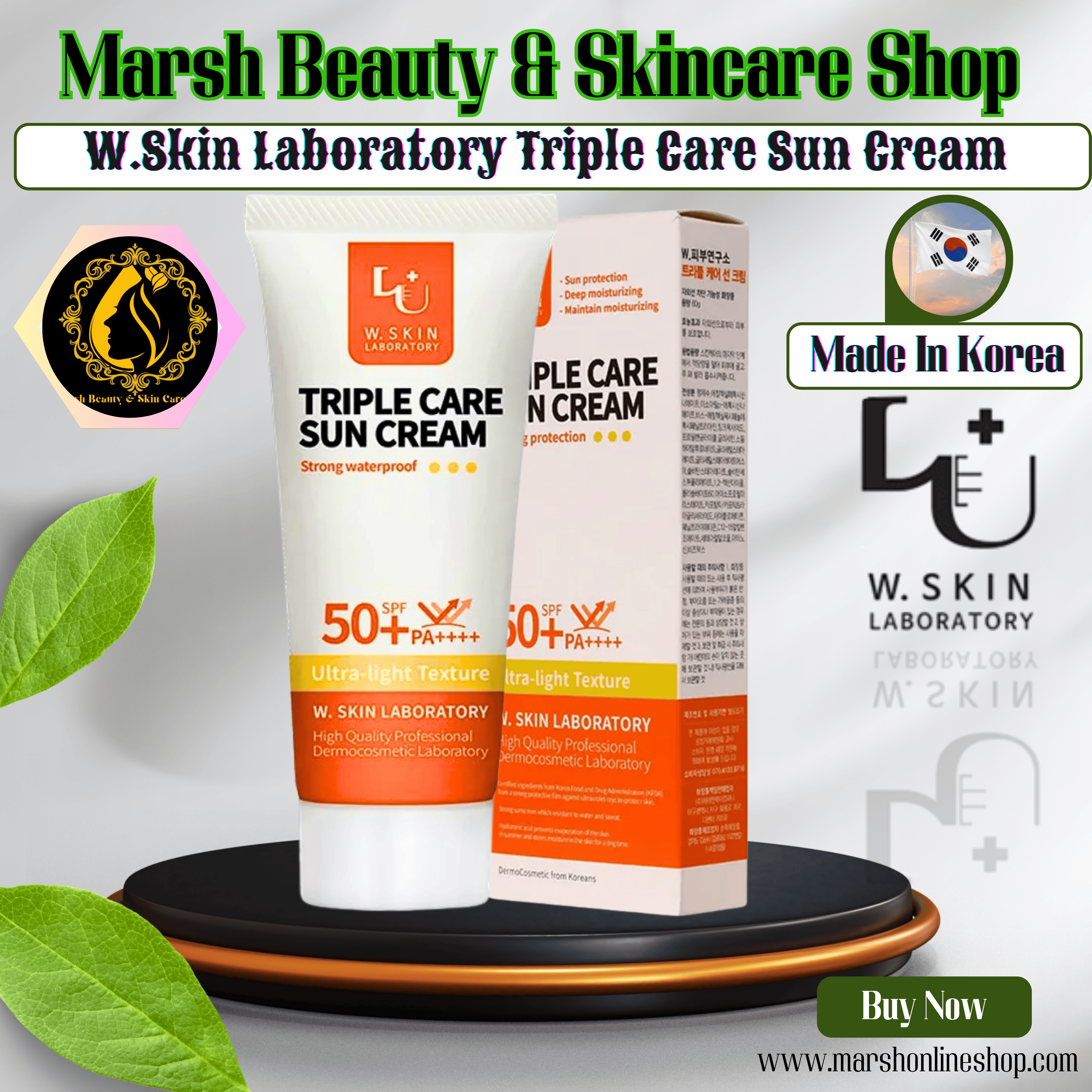 👉🔰W.Skin Laboratory Triple Care Sun Cream SPF50+ PA++(60ml)