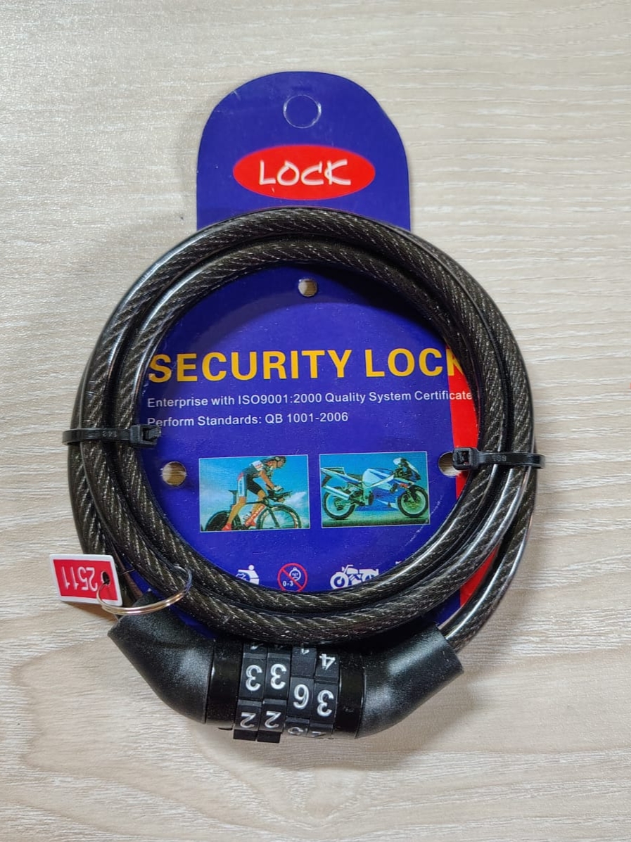 4 Digit Password  Safety Helmet Lock - Cycle accessories_img_0