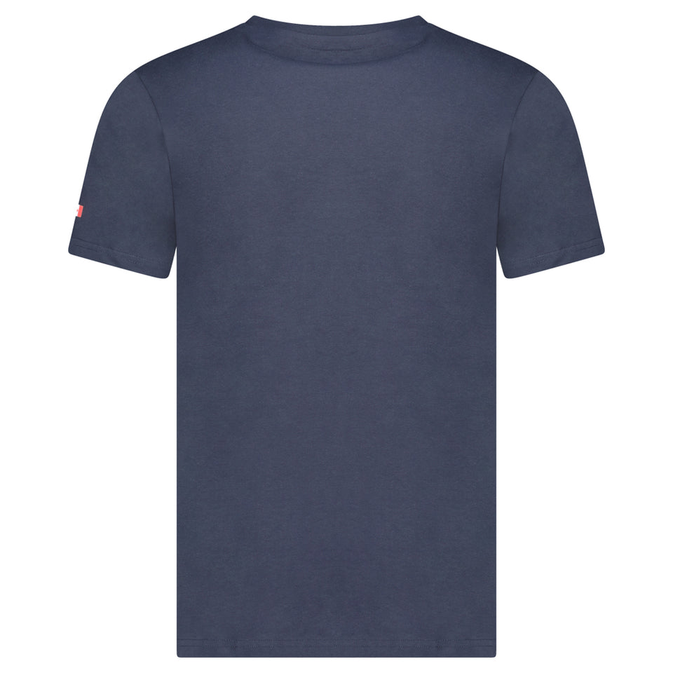 T-Shirt Col Rond avec Impressions et Drapeau MARINE_img_3