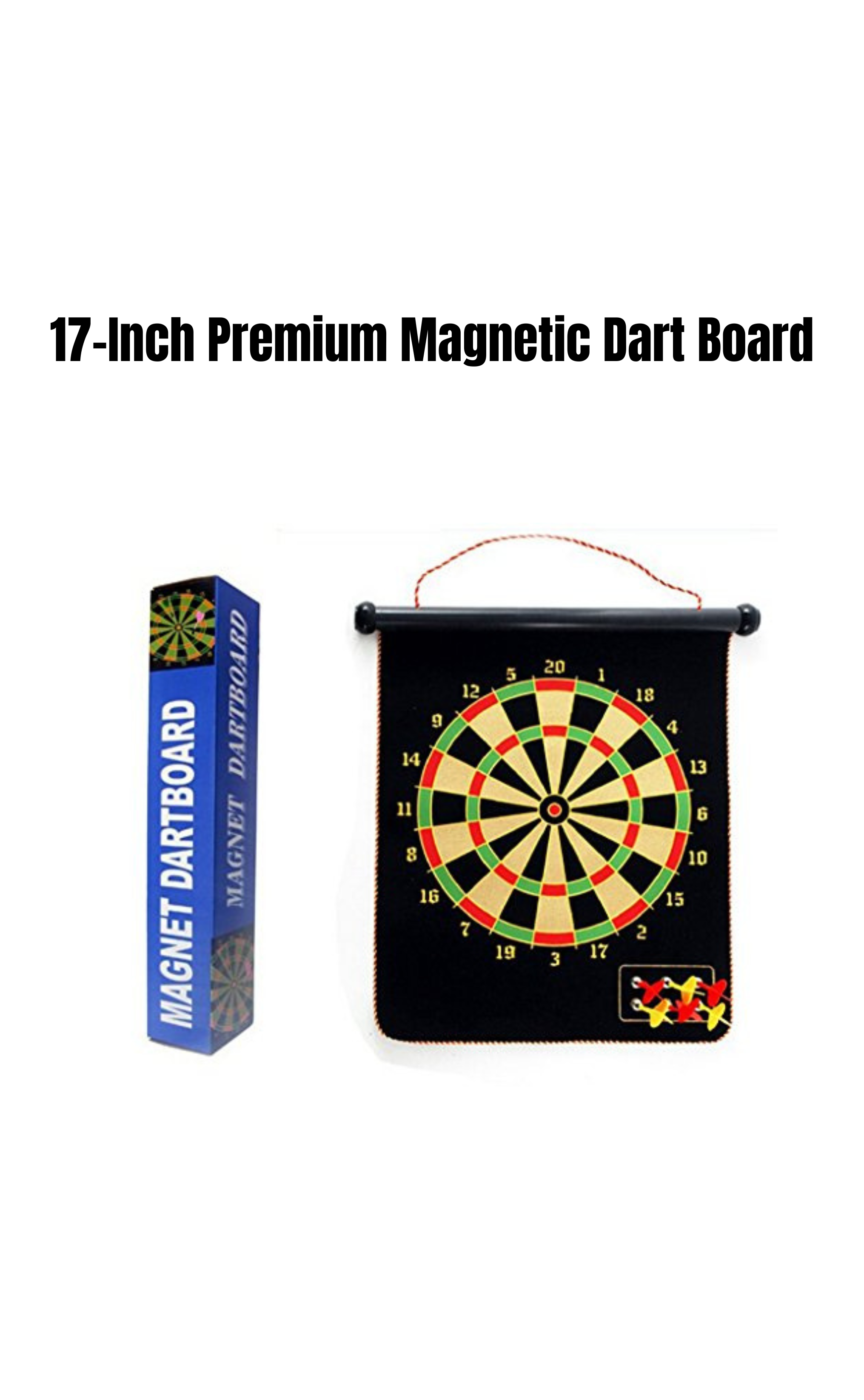 17-Inch Premium Magnetic Dart Board | Durable, Safe & Fun for All Ages