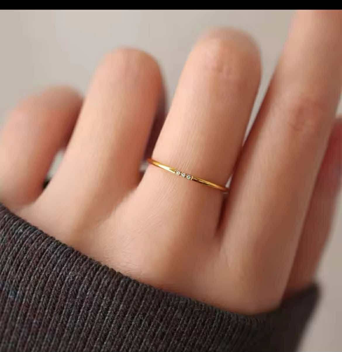 Minimalist ring (BEST SELLER)🔥 size -5_img_0