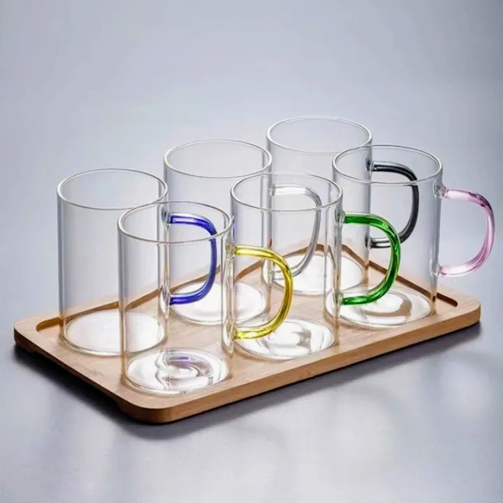 Heat-Resistant borosilicate Glass Mug/Milk Tea Coffee Cup Set_img_1