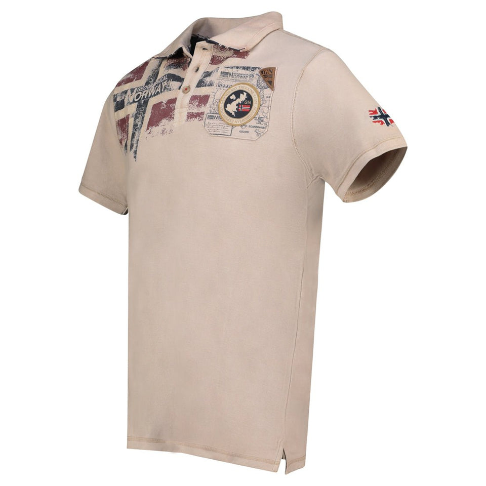 Men - Polo Short Sleeve 100% Cotton Beige_img_2