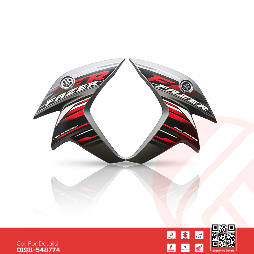 1/2 Part for Yamaha Fazer V2 (Red) bike.