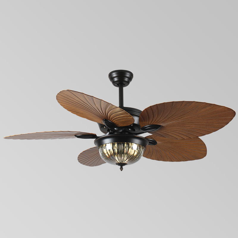 52 " Luxury Leaf Design Decorative Ceiling Fan with Light Remote Control Ceiling Fan_img_0