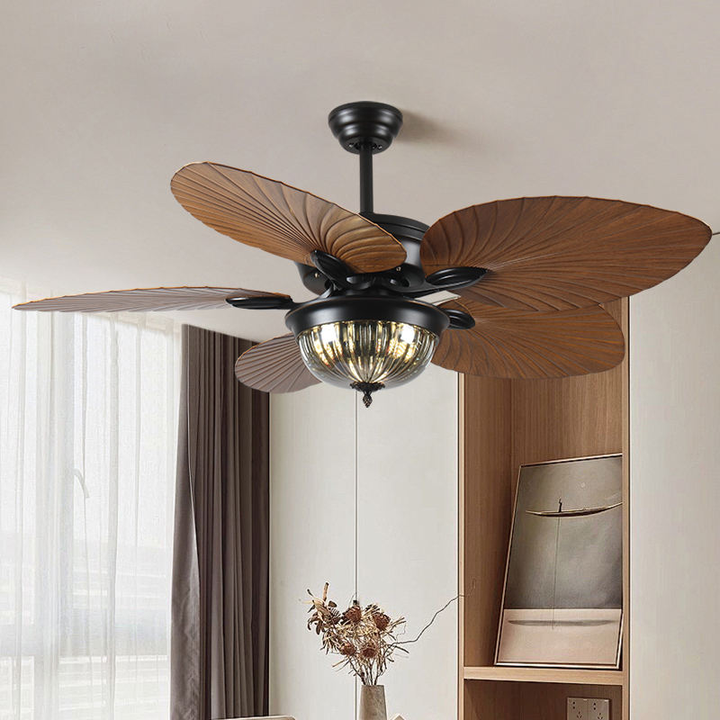 52 " Luxury Leaf Design Decorative Ceiling Fan with Light Remote Control Ceiling Fan_img_1