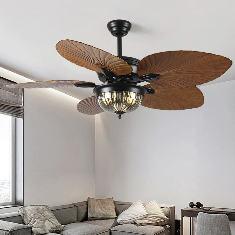 52 " Luxury Leaf Design Decorative Ceiling Fan with Light Remote Control Ceiling Fan_img_2