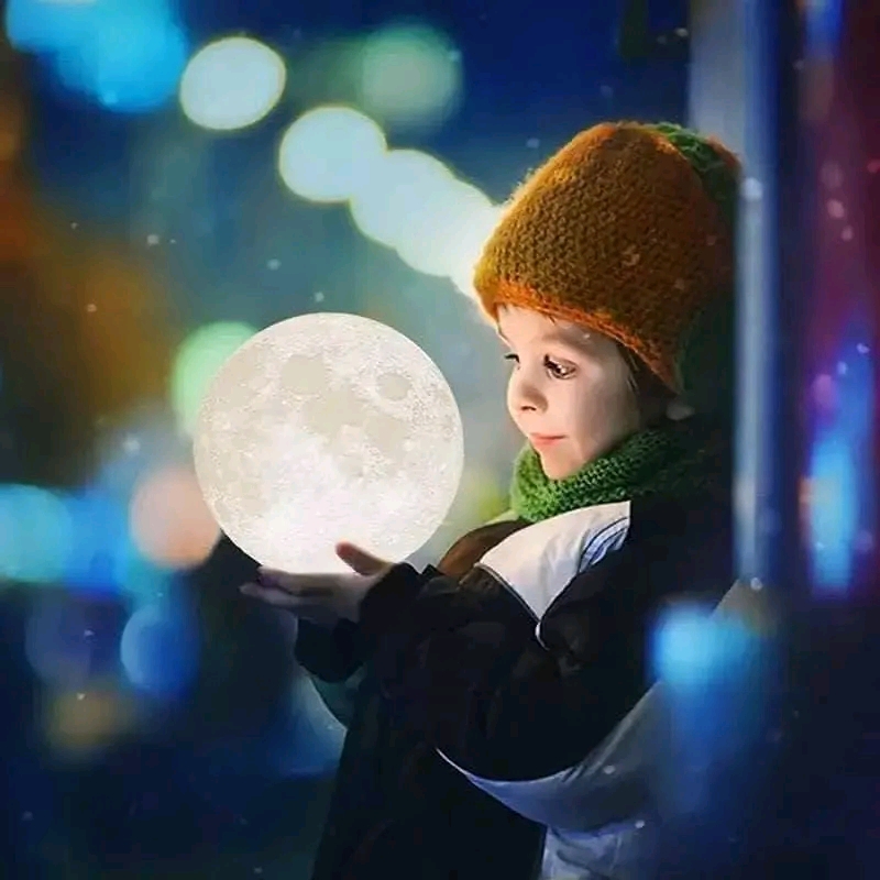 3D Moon Lamp 16 Colors Remote & Touch Control