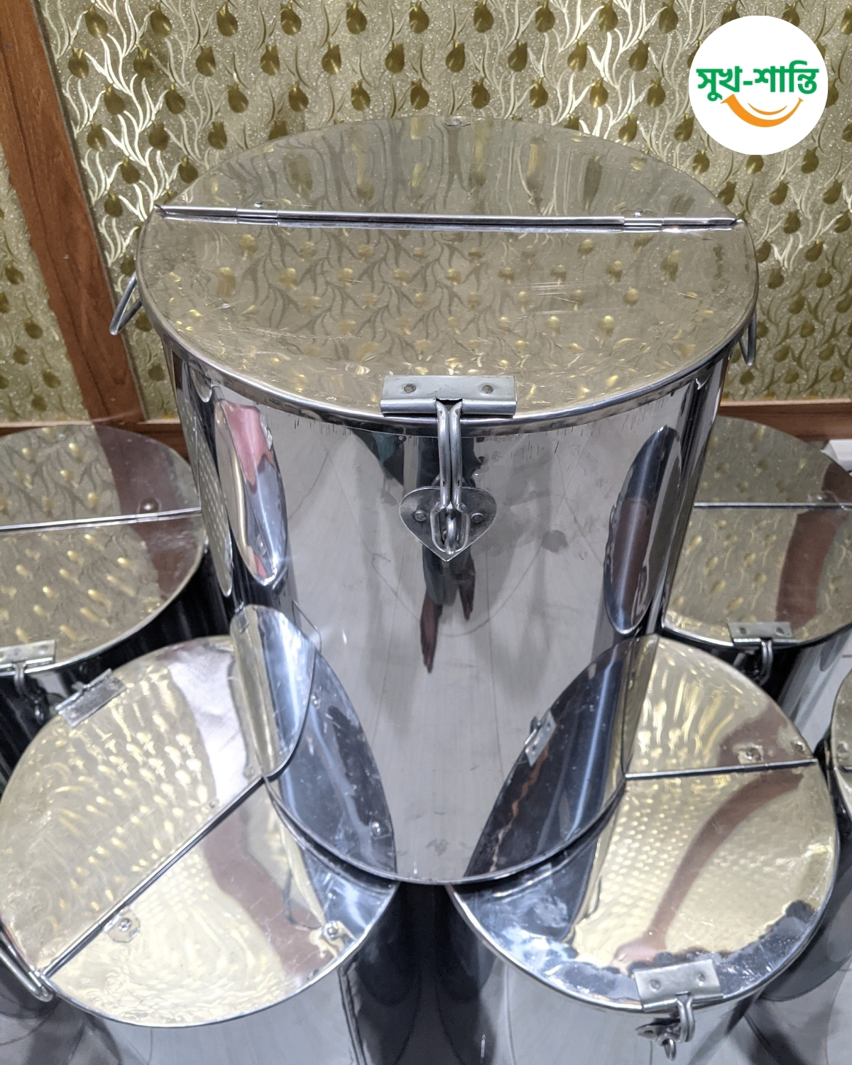 ২৫ কেজি স্টেইনলেস স্টিলের চালের ড্রাম । 25 KG Stainless Steel Rice Drum - Image 5
