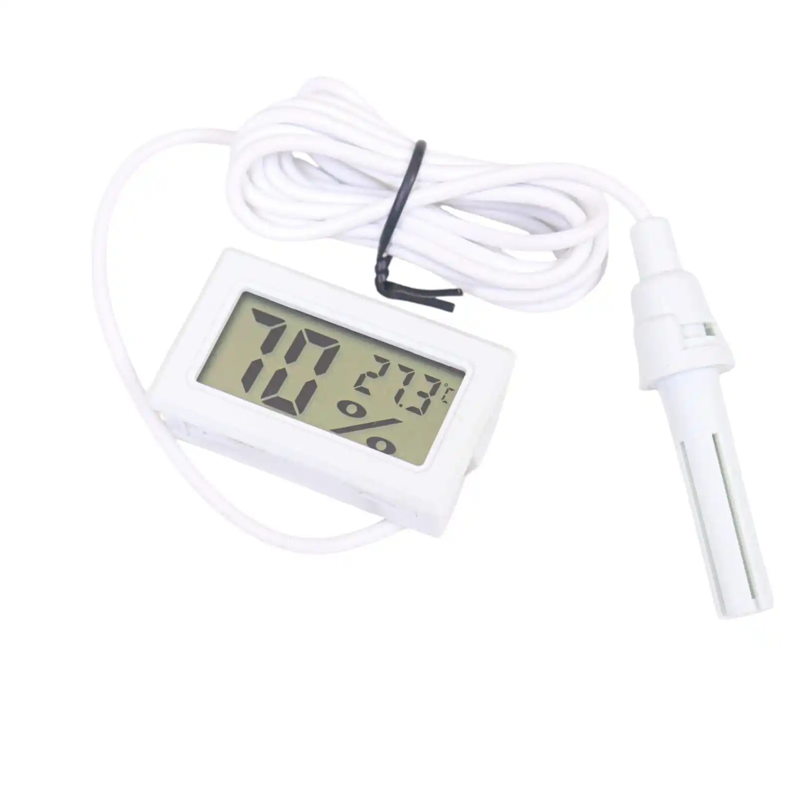 Digital Temperature Humidity Mini Meter (White)