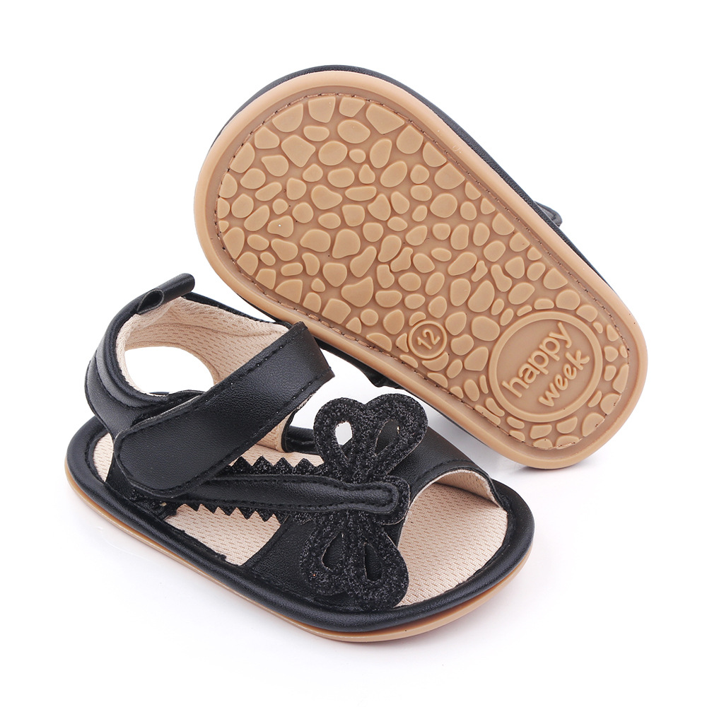 Baby Girls PU Leather Anti-Slip Grasshopper Comfortable Sandals (0-18 Months)_img_4