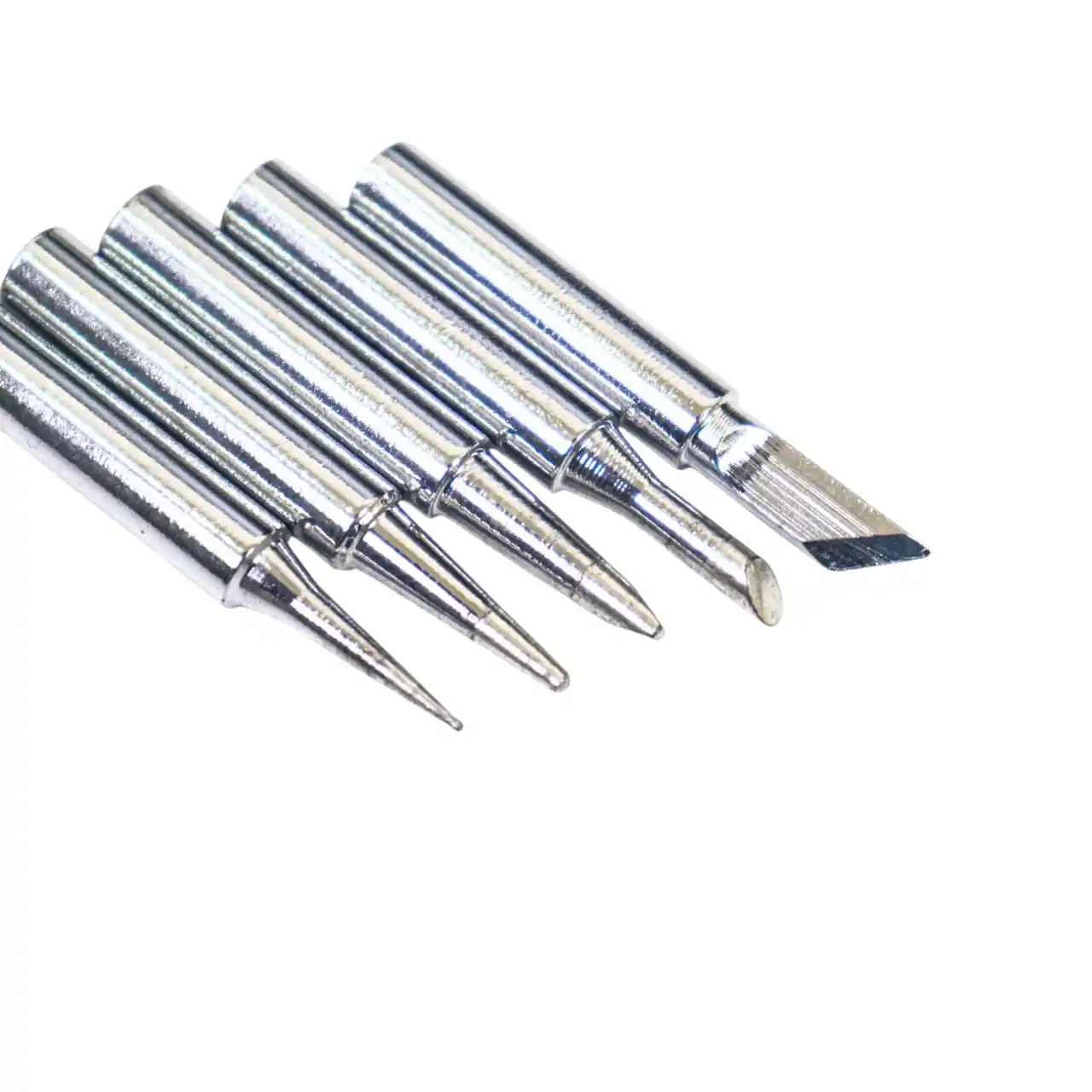 Soldering Iron Tip Set – KD 900M (I, B, K, 2.4D, 3C) – 5Pcs Pure Copper Soldering Tips