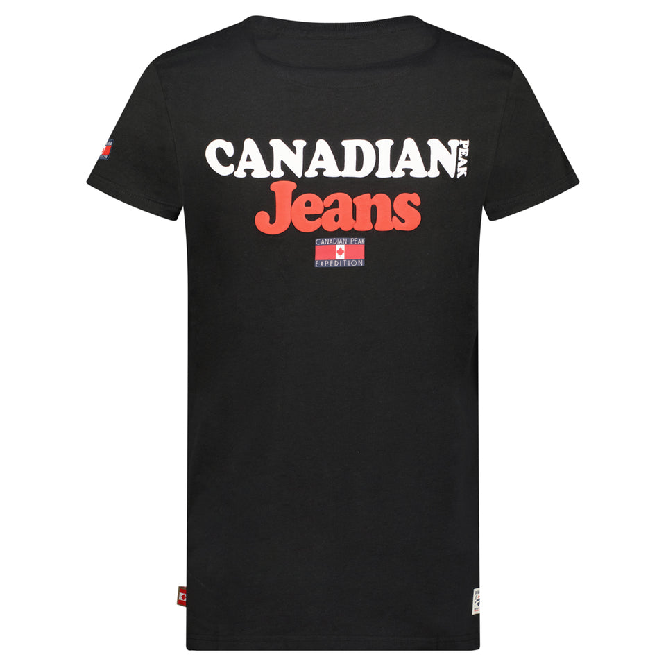 Canadian Peak JOUPPEAK Homme - T-Shirt Col Rond avec Drapeaux et Impressions Noir_img_1