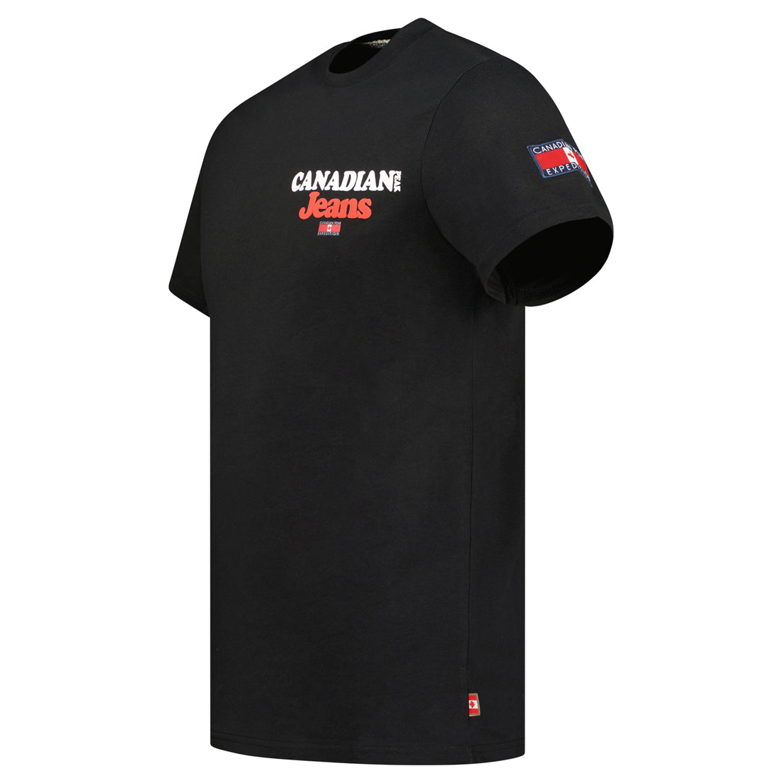 Canadian Peak JOUPPEAK Homme - T-Shirt Col Rond avec Drapeaux et Impressions Noir_img_3