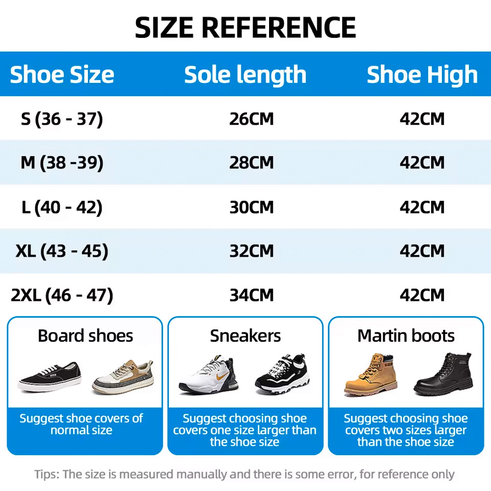 Shoe Rain Cover - Waterproof & Reusable Long Shoe Cover for Man & Women_img_4