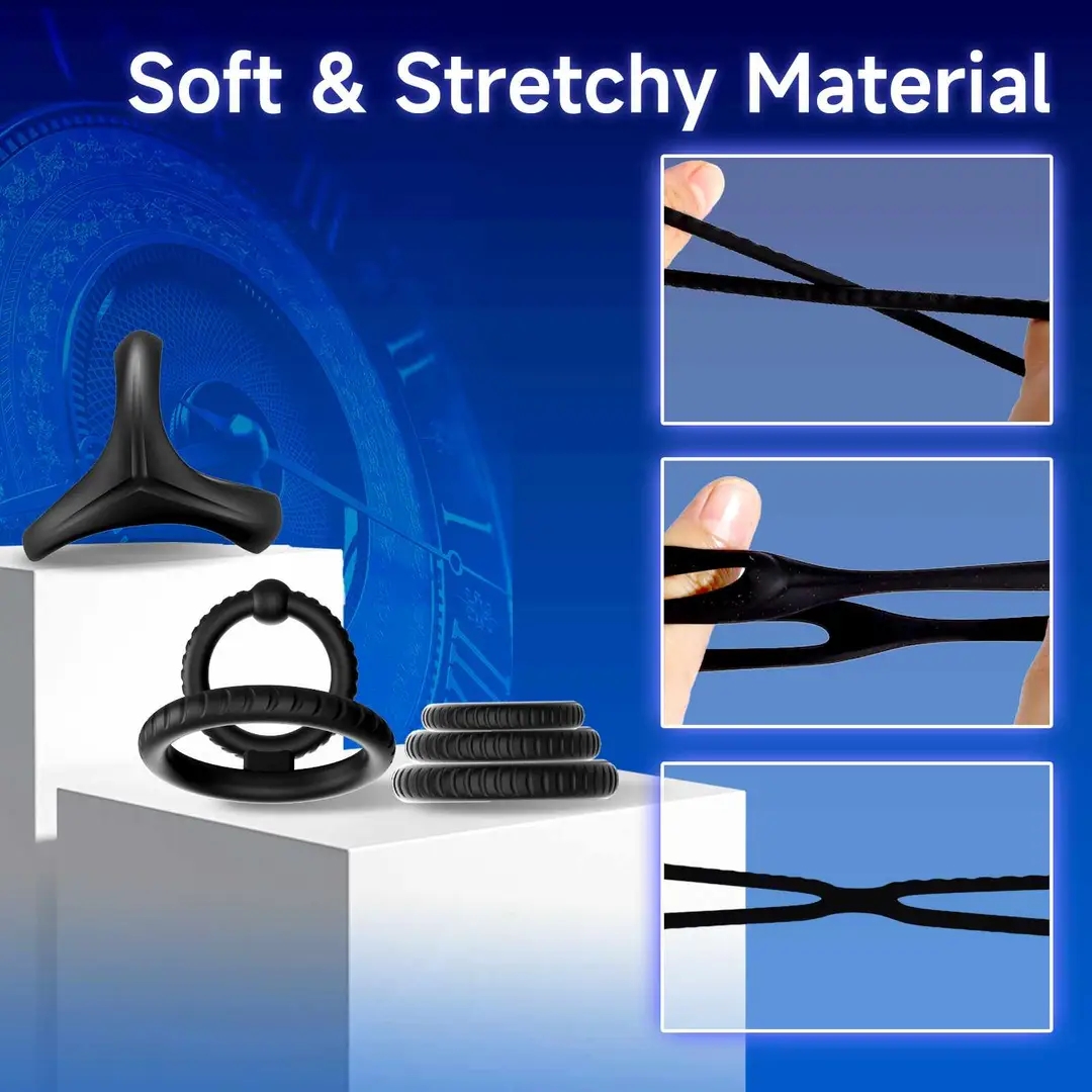 Premium Silicone Combination Cock Ring for Men - Image 4