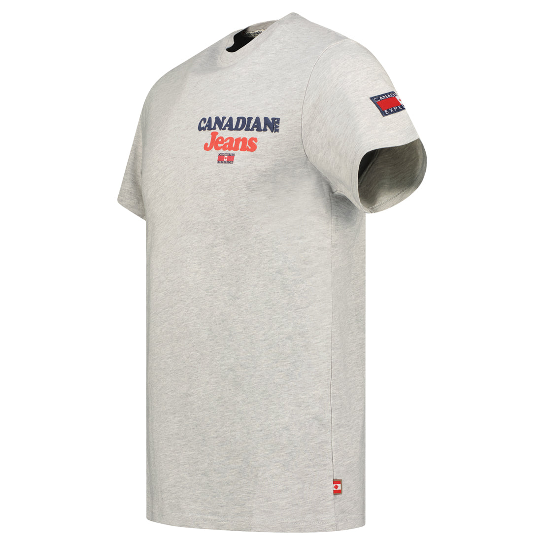 Canadian Peak JOUPPEAK Homme - T-Shirt Col Rond avec Drapeaux et Impressions Gris Clair_img_3