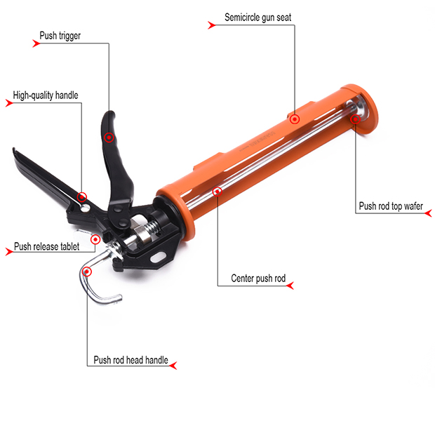HARDEN 9" Professional Caulking Gun | Steel Sealant & Silicone Applicator | Model: 620413_img_1