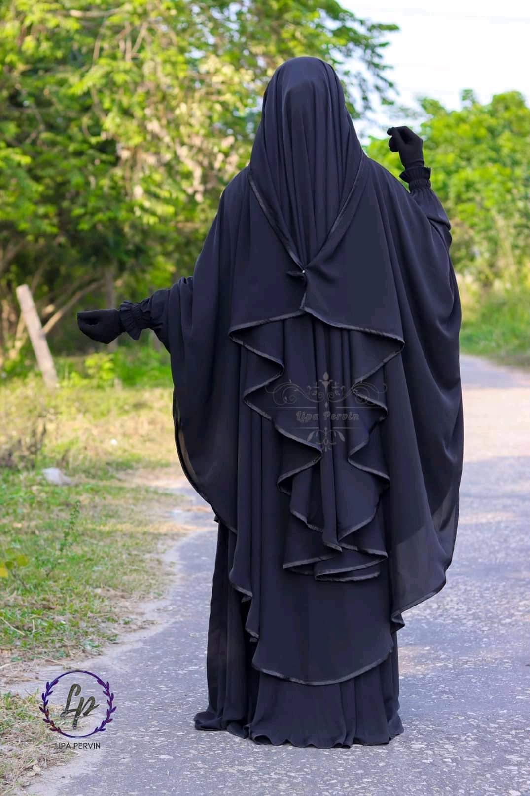 Unveil the Charm of Irani Borkha Design Latest Stylish and Fashionable Borka Dresses from the Khimar Collection for Girls and Women (Jakiya)_img_2