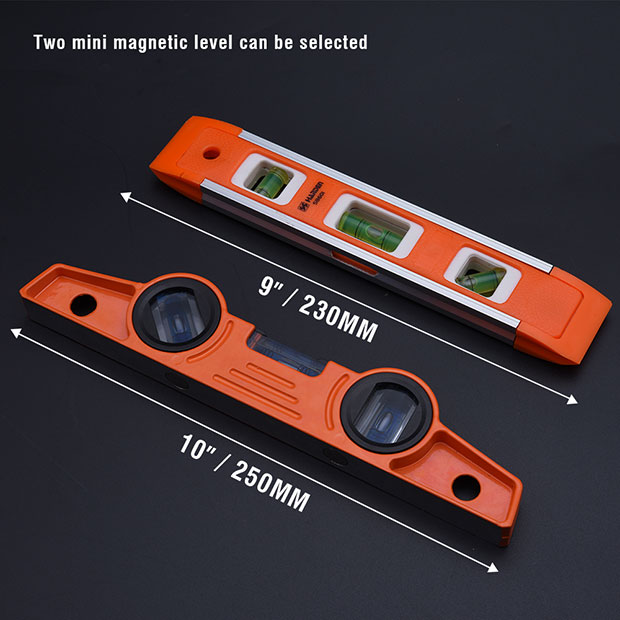 HARDEN 10” Torpedo Aluminum Level | Magnetic | Multi-Angle Measurement | 3 High-Visibility Vials | Model: 580522_img_7