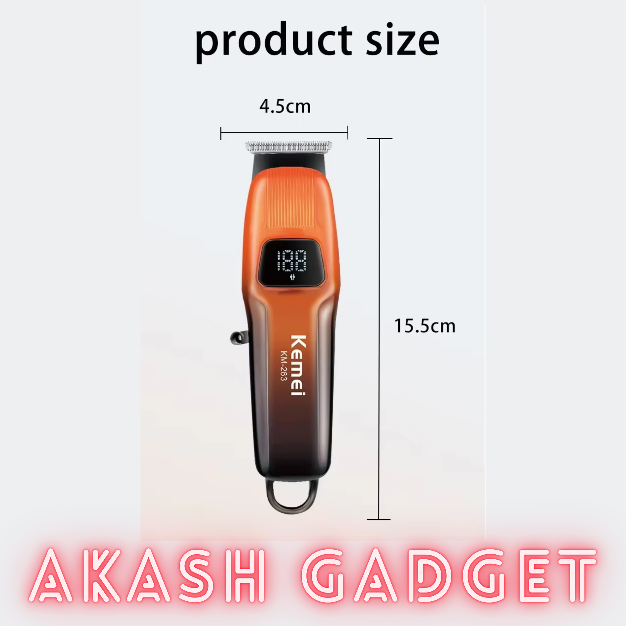 Kemei KM-263 Lightweight Professional Hair Clipper and Trimmer_img_3