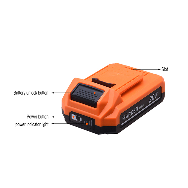HARDEN 20 Volt Li-ion Battery Pcak, 2.0Ah, Used for Harden 20V cordless power tools; Model: 756922_img_4