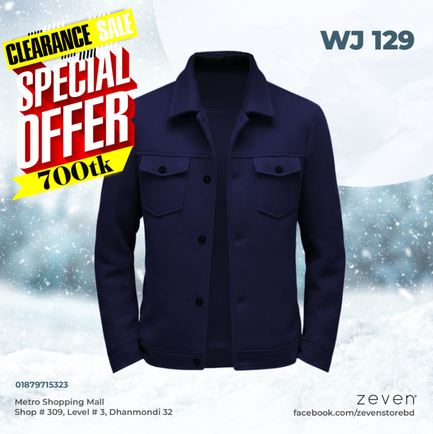 Navy Blue Sweat Over Jacket