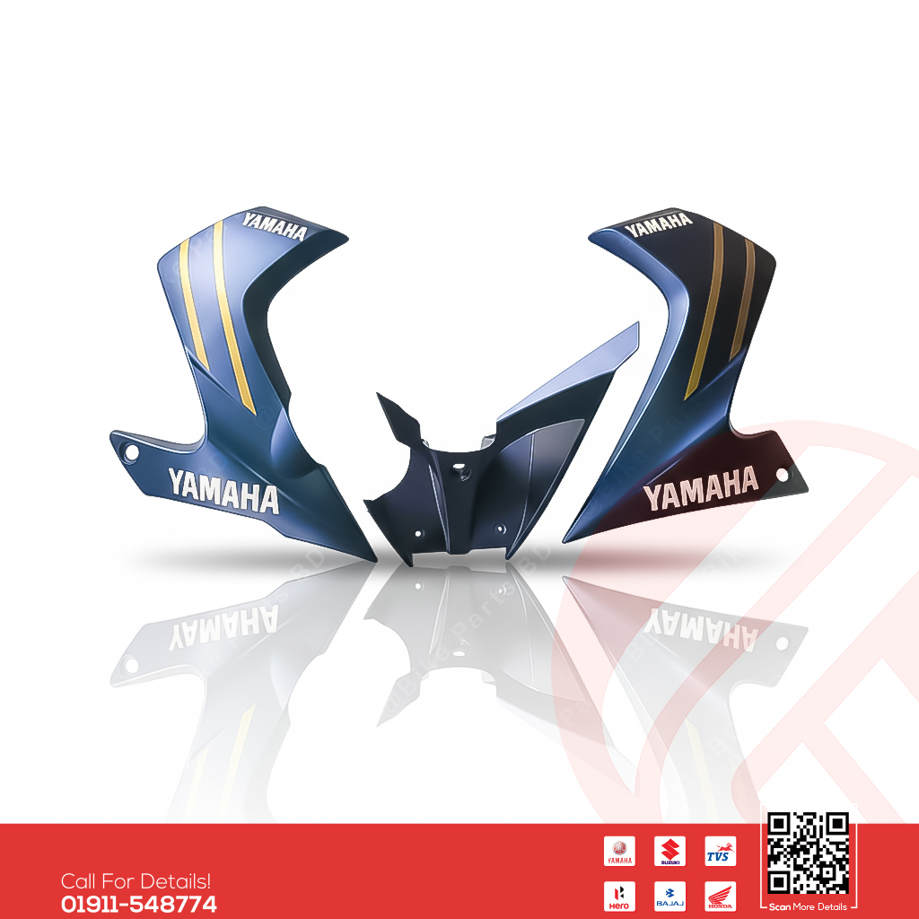 Engine Guard for Yamaha FZS V2 Armada Blue bike.