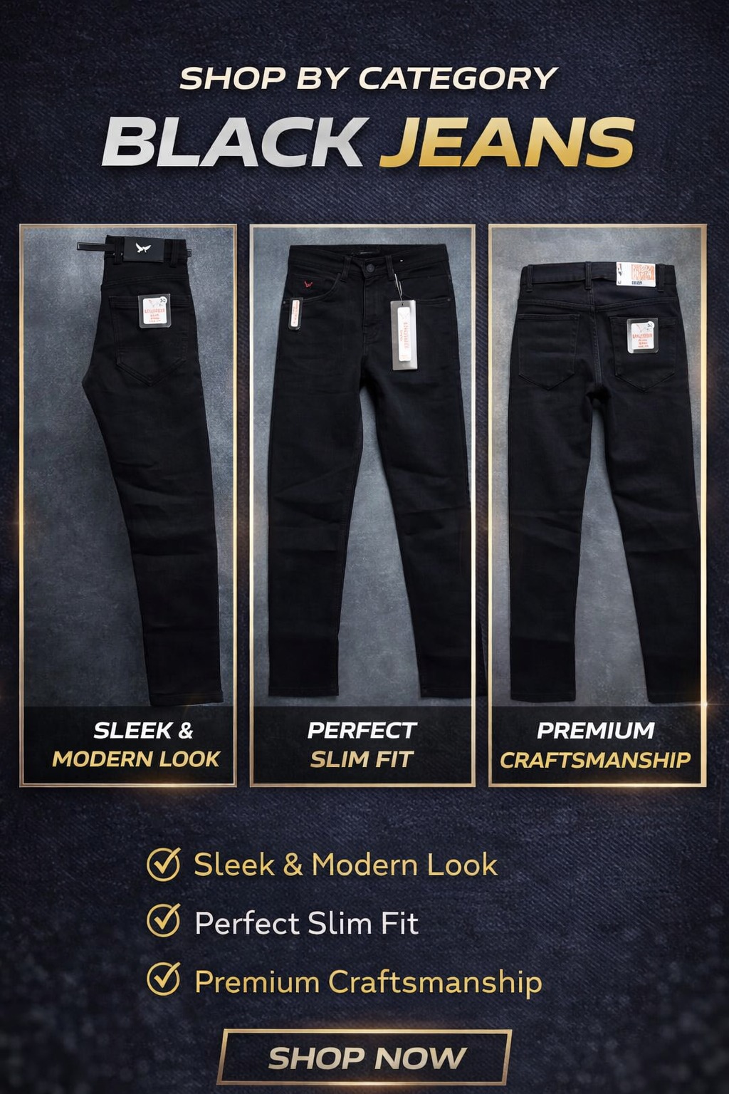 Stylish Black Jeans - Image 1