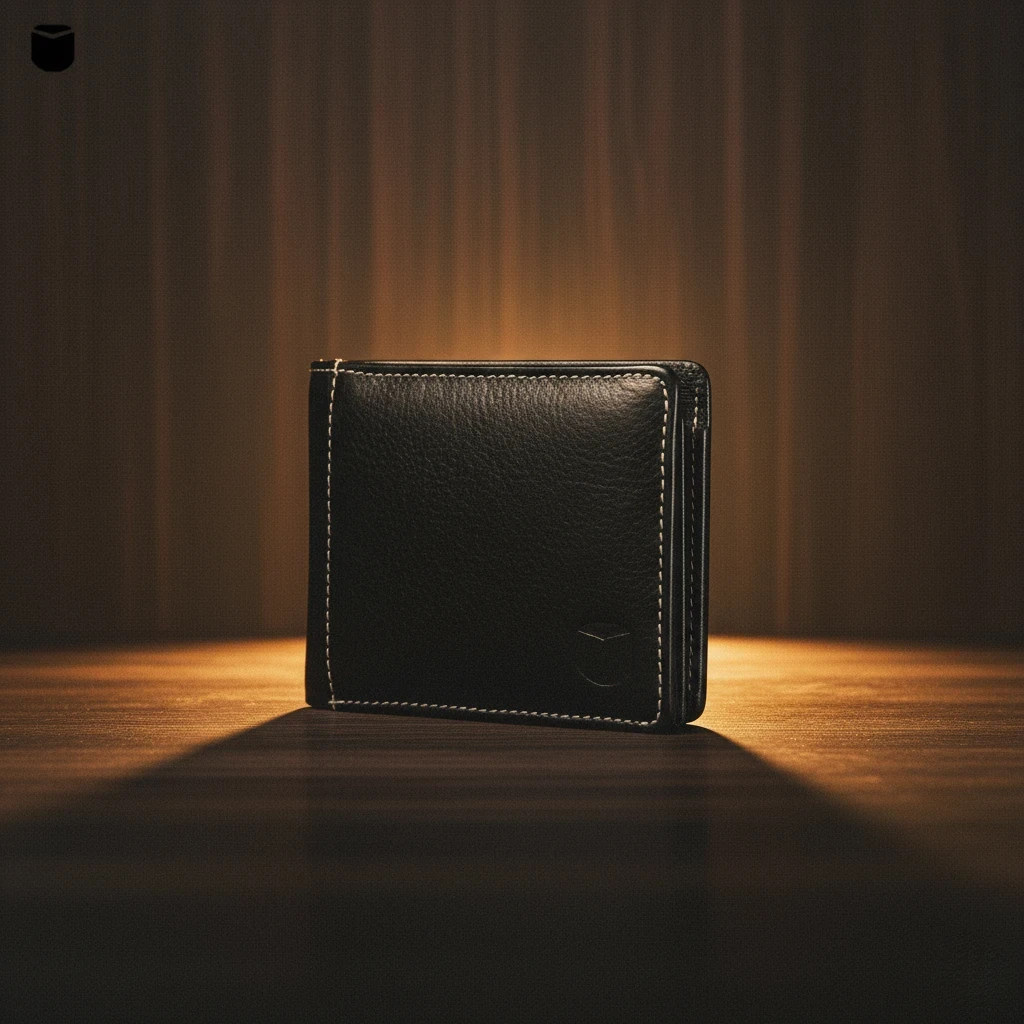 BlackVault Premium Leather Bi-Fold Wallet