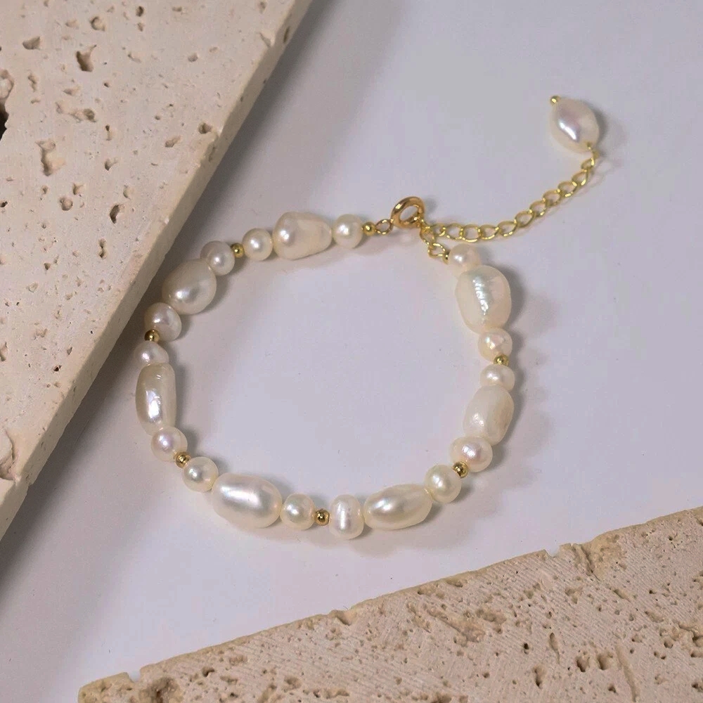 Rice and Round pearl Combination Bracelet_img_0