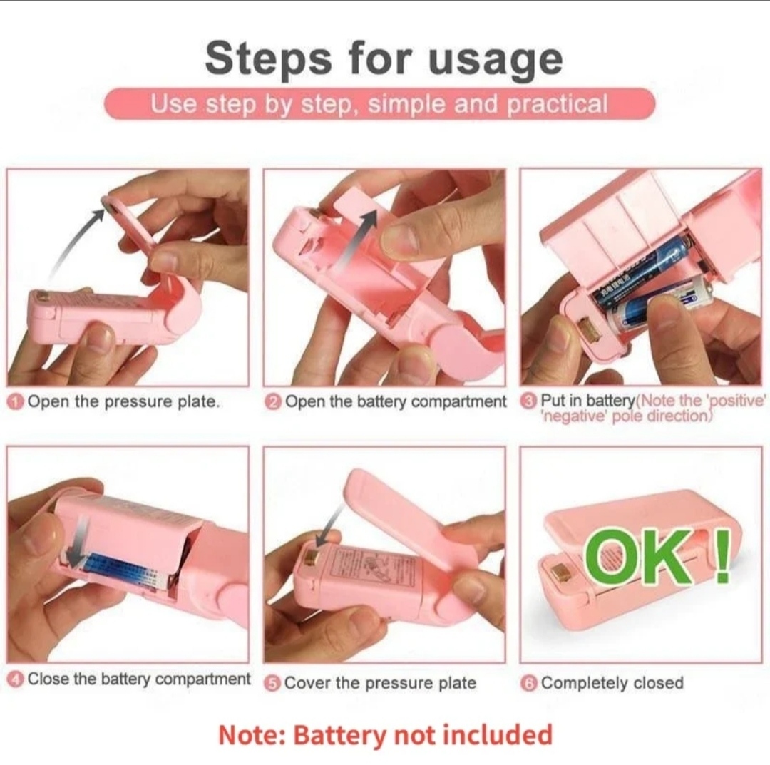 Portable Sealer Package Mini Sealing Machine Food Snack Clip Heat Sealer_img_3