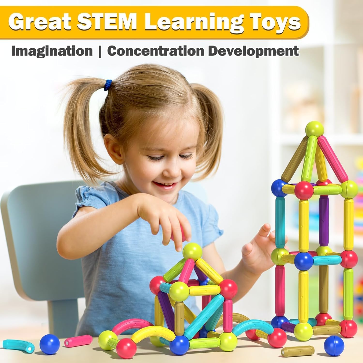 Magnetic Sticks Building Set–42Pcs thumbnail 3