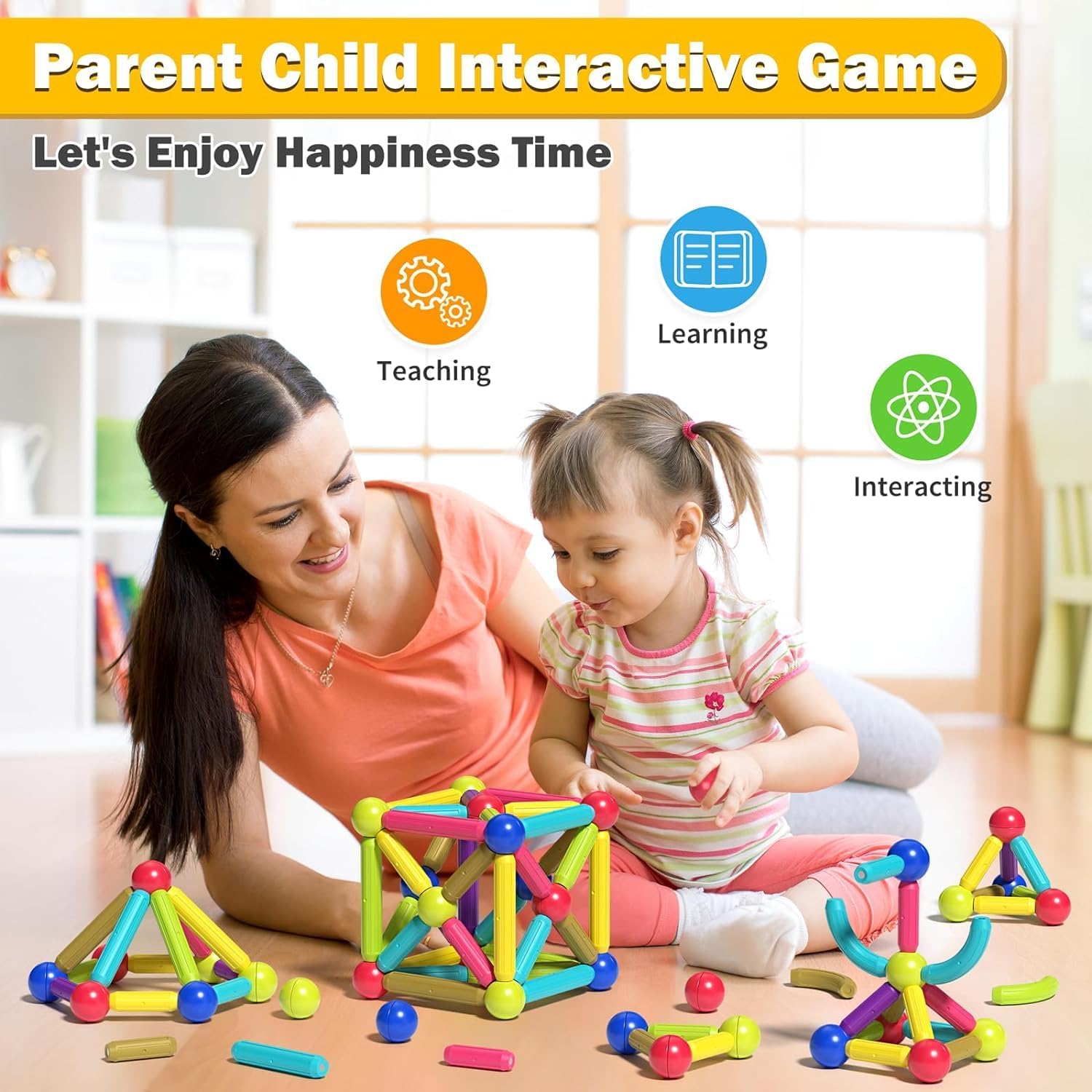 Magnetic Sticks Building Set–42Pcs thumbnail 4