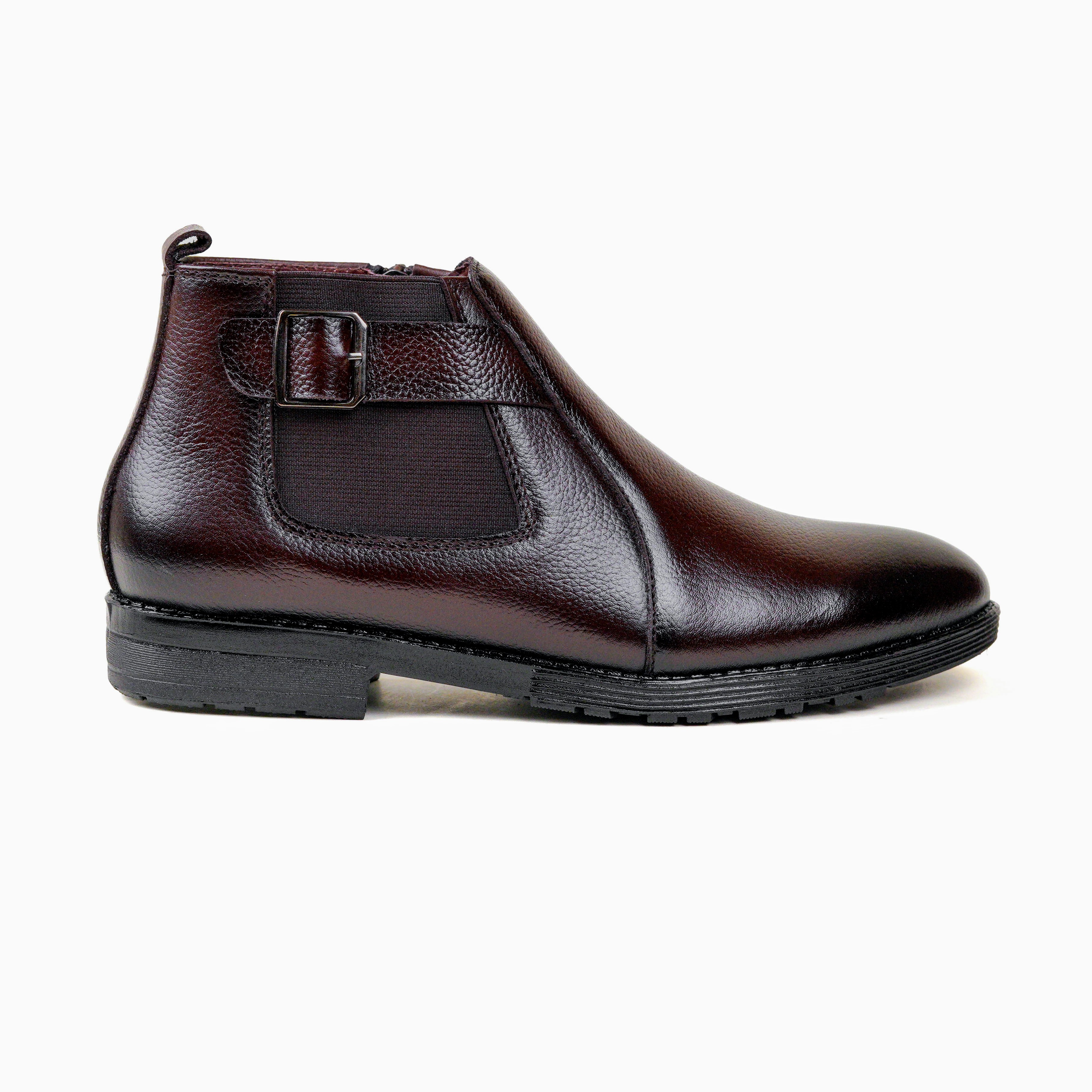 Classic Buckle Chocolate Chelsea Boot