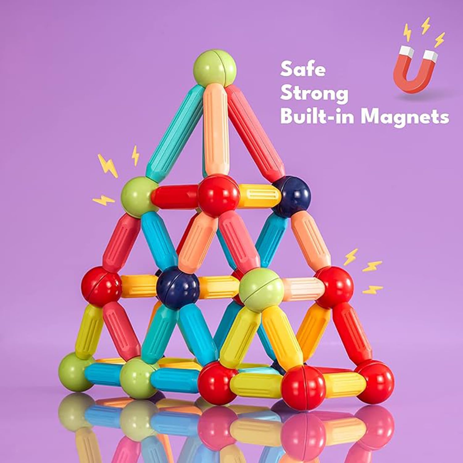 Magnetic Sticks Building Set–42Pcs thumbnail 6