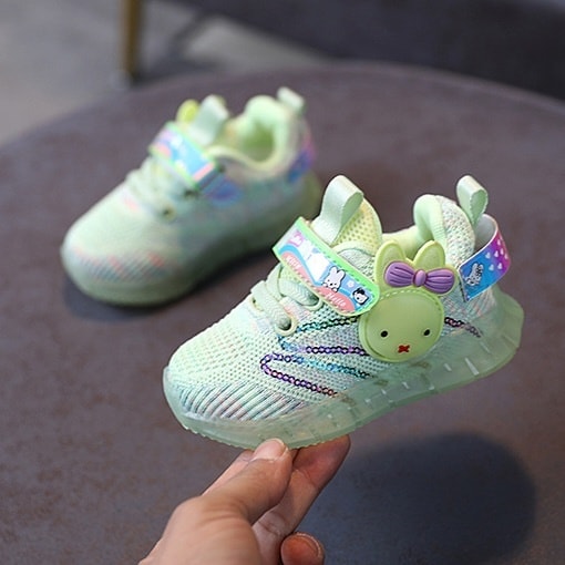 Kids Girls Soft Comfortable Lightweight Kitty Cartoon Mesh Sneakers (1.5 to 5 years)