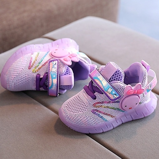 Kids Girls Soft Comfortable Lightweight Kitty Cartoon Mesh Sneakers (1.5 to 5 years)_img_2