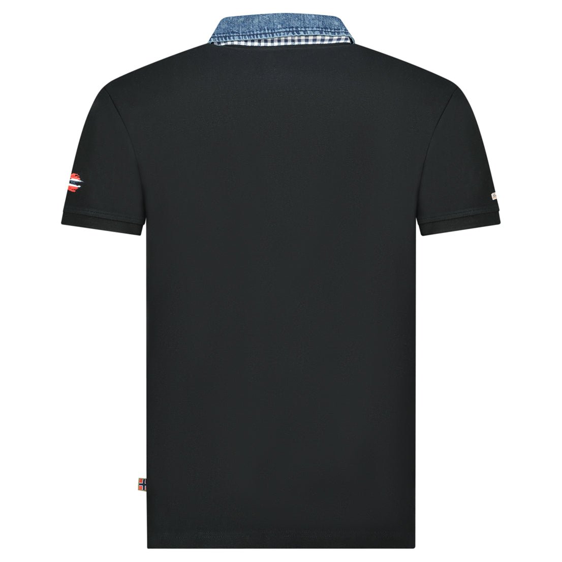 Polo shirt with pocket, prints and flag details Black_img_1