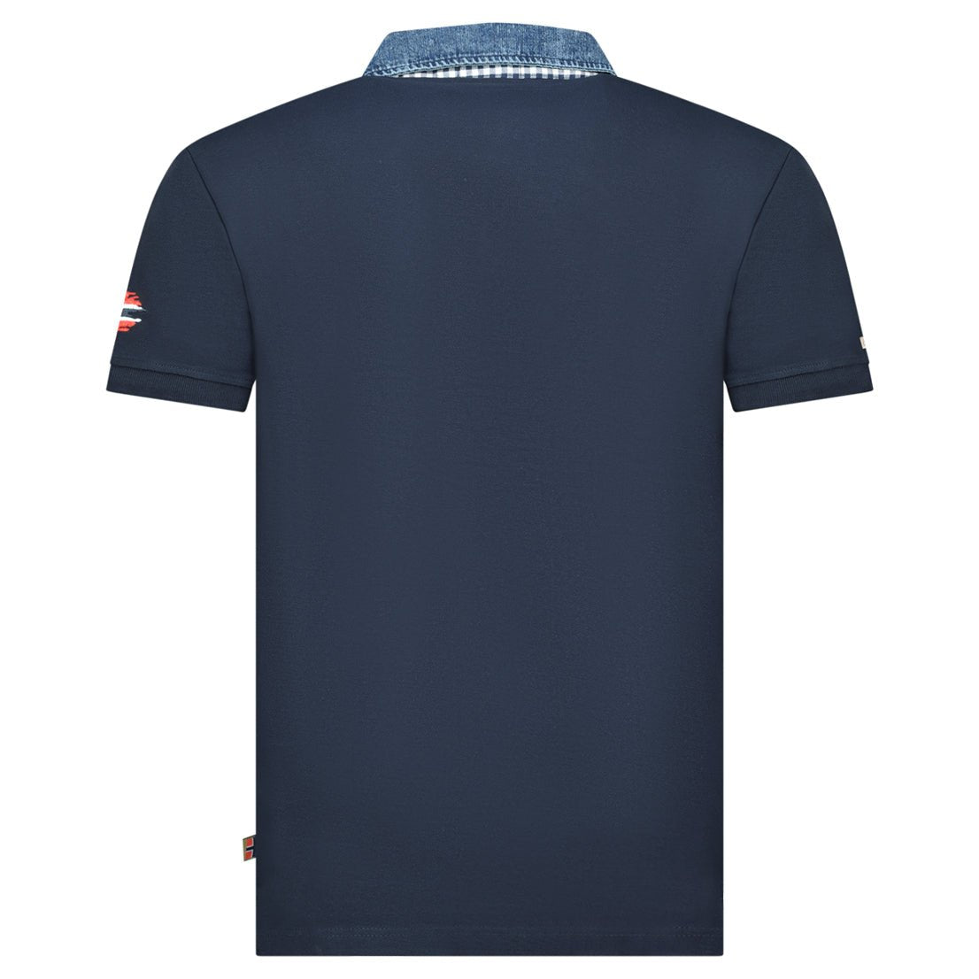 Polo shirt with pocket, prints and flag details Navy_img_1
