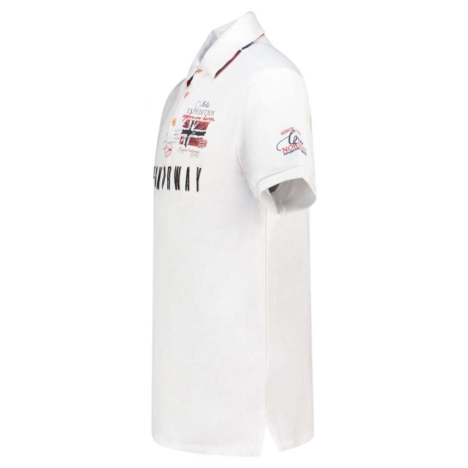 Men - Polo Short Sleeve 100% Cotton White_img_2