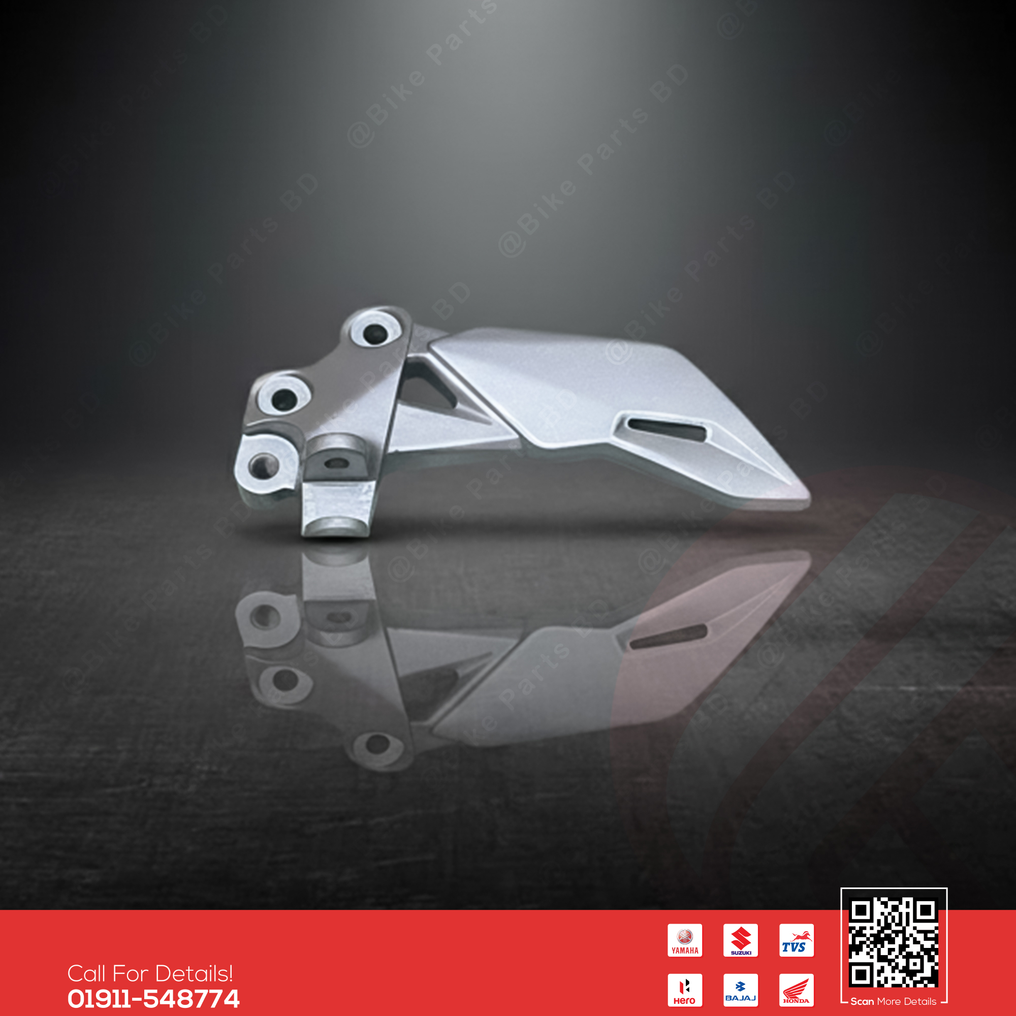 Footrest-Step Holder (LH) for Suzuki Gixxer & Gixxer SF (Old & New Model) bike.