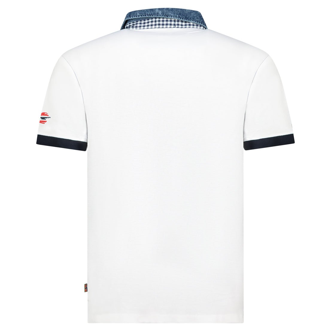 Polo shirt with pocket, prints and flag details White_img_1