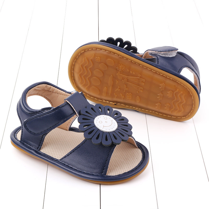 Baby Girls PU Leather Anti-Slip Sunflower Comfortable Sandals (6-18 months)_img_2