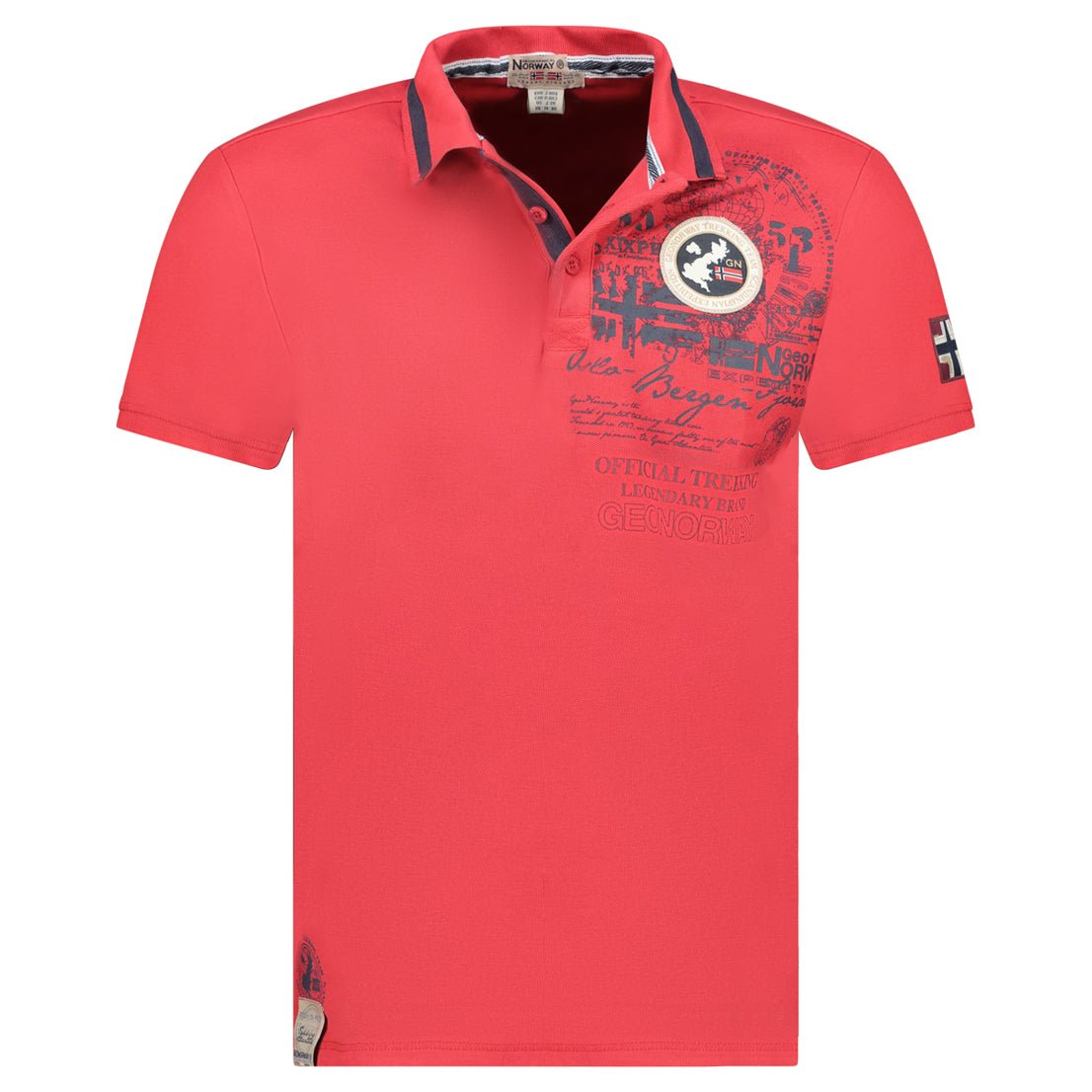Men - Polo Short Sleeve 100% Cotton Red