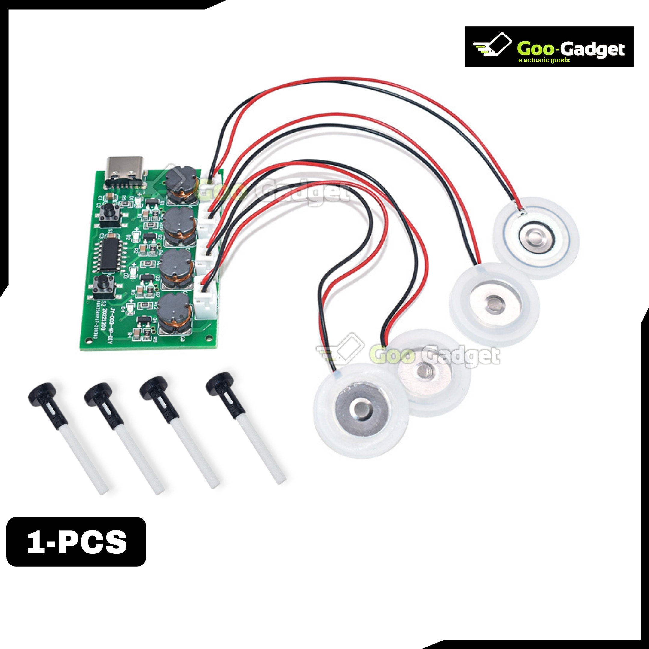 4 Fogger DC5V Type-C Mini Humidifier DIY Kit with Atomizer Sheets & Driver Circuit Board